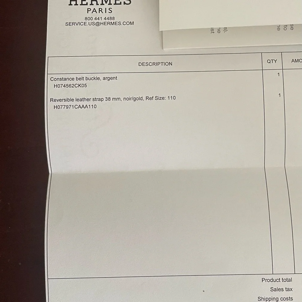 ** SOLD ** Hermes Constance belt buckle & Reversible leather strap 38mm 110/44 - Picture 13 of 14